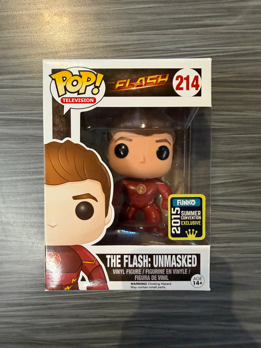 Funko POP! Television: Flash - The Flash Unmasked (2015 Summer Convention)(Damaged Box) #214