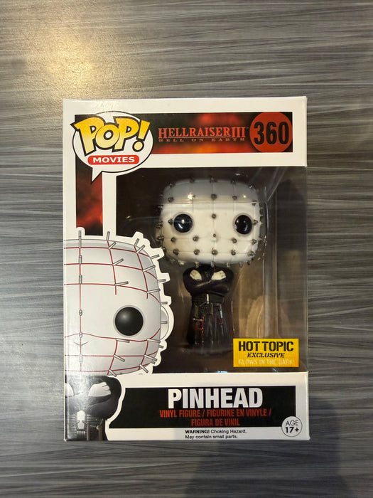 Funko POP! Movies: Hell Raiser III Hell On Earth - Pinhead (GiTD)(Hot Topic)(Damaged Box)  #360