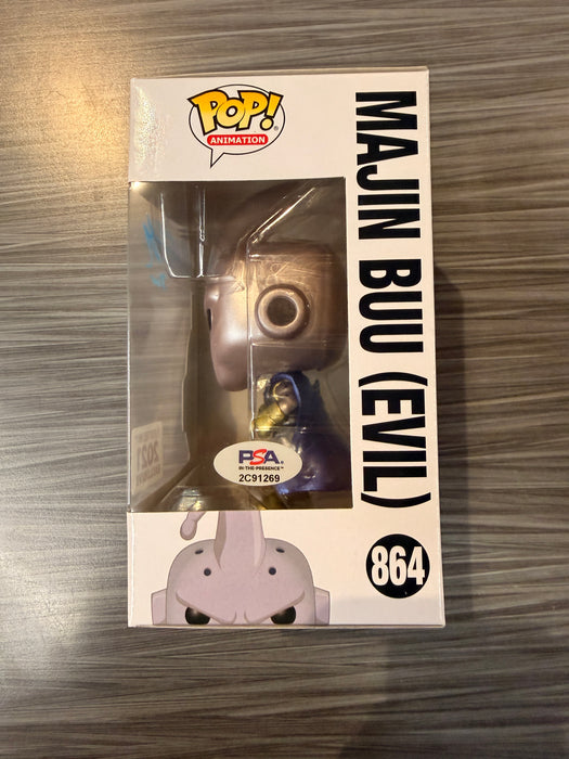 Funko POP! Animation: DragonBall Z - Majin Buu (Evil) [Metallic] (Funimation)(Signed/Justin Cook/PSA) #864