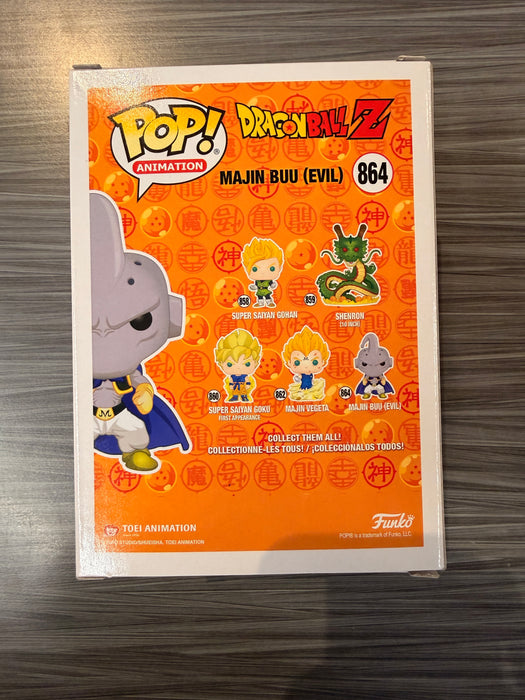 Funko POP! Animation: DragonBall Z - Majin Buu (Evil) [Metallic] (Funimation)(Signed/Justin Cook/PSA) #864