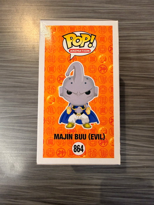 Funko POP! Animation: DragonBall Z - Majin Buu (Evil) [Metallic] (Funimation)(Signed/Justin Cook/PSA) #864