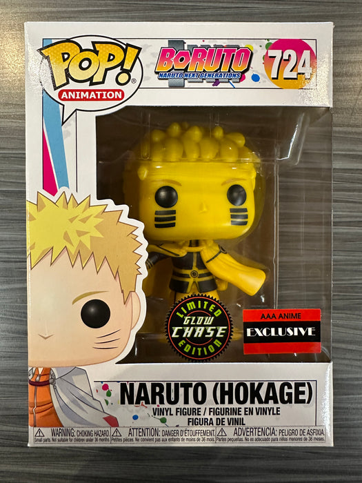Funko POP! Animation: Boruto: Naruto Next Generations - Naruto Hokage (AAA Exclusive)(GiTD)(CHASE)(Damaged Box) [B] #724