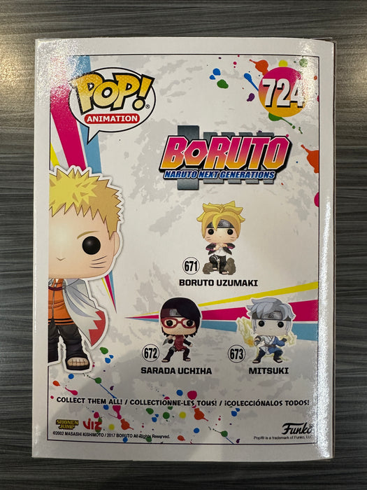 Funko POP! Animation: Boruto: Naruto Next Generations - Naruto Hokage (AAA Exclusive)(GiTD)(CHASE)(Damaged Box) [B] #724