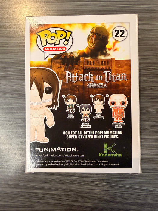 Funko POP! Animation: Attack On Titan - Eren (Titan Form)(Damaged Box) #22