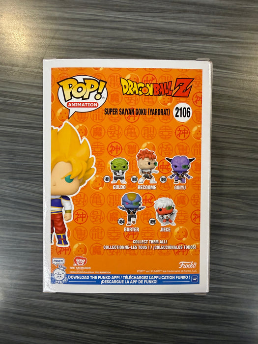 Funko POP! Animation: Dragon Ball - Super Saiyan Goku [Yardrat](Toy Temple/Funko Sticker)(CHASE)(Damaged Box) #2106