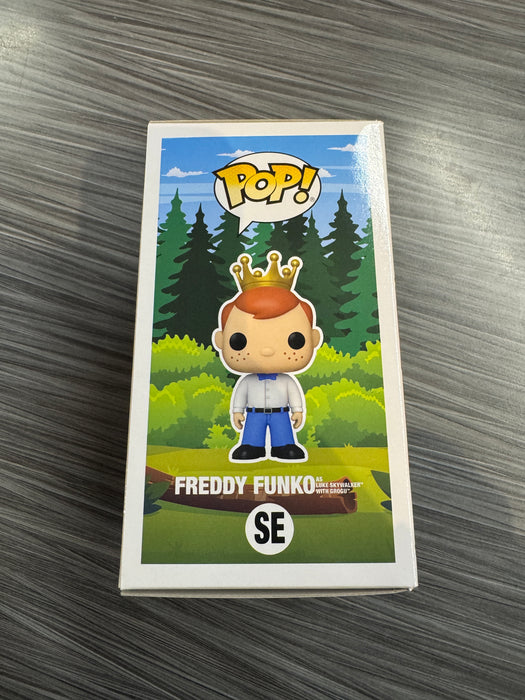 Funko POP! Camp Fundays: Freddy Funko As Luke Skywalker with Grogu (2023 Camp Fundays)(4,000 PCS)(Damaged Box) #SE