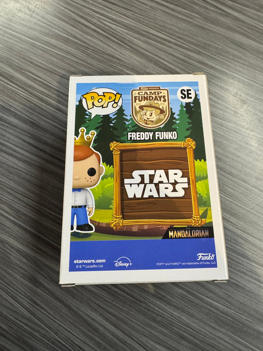 Funko POP! Camp Fundays: Freddy Funko As Luke Skywalker with Grogu (2023 Camp Fundays)(4,000 PCS)(Damaged Box) #SE
