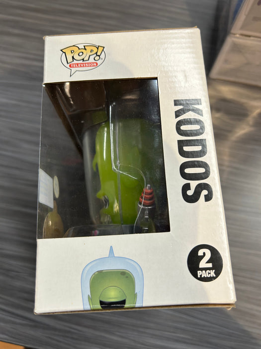 Funko POP! Television: The Simpsons Treehouse of Horror - Kang & Kodos [2-Pack] (GiTD)(2019 SDCC)(Damaged Box)