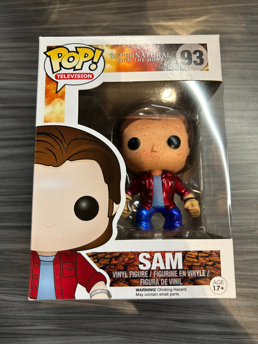 Funko POP! Television: Supernatural - Sam (Missing Sticker)(Bloody Metallic)(Damaged Box) #93