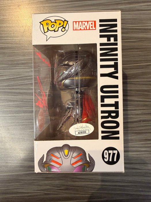 Funko POP! Marvel: What If...? - Infinity Ultron (GameStop)(Signed/Ross Marquand/JSA)(Damaged Box) #977