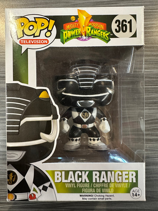 Funko POP! Television: Power Rangers - Black Ranger (Damaged Box)  #361