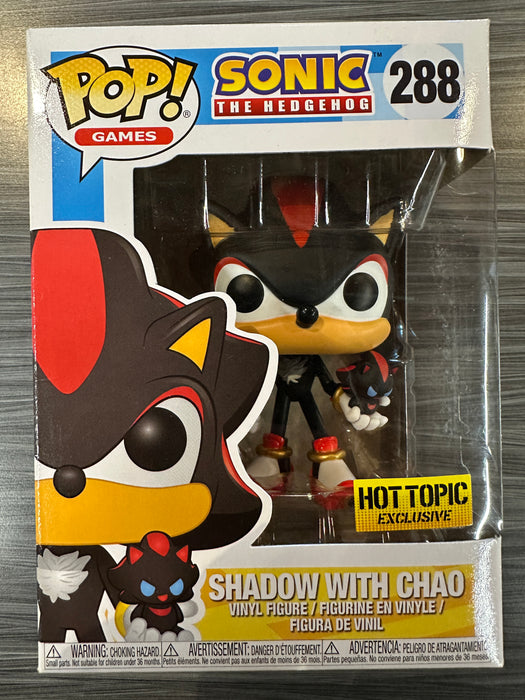 Funko POP! Games: Sonic The Hedgehog - Shadow with Chao (Hot Topic)(Damaged Box) #288