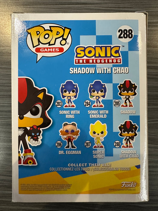 Funko POP! Games: Sonic The Hedgehog - Shadow with Chao (Hot Topic)(Damaged Box) #288