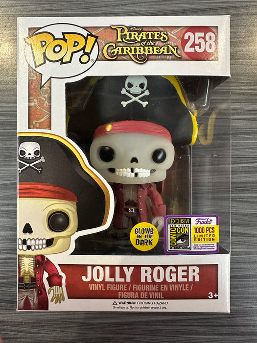 Funko POP! Disney Pirates of The Caribbean: Jolly Roger (GiTD)(2017 SDCC)(1000 PCS)(Damaged Box) #258