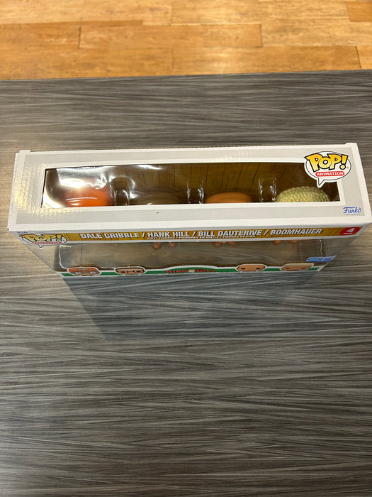 Funko POP! Animation: King of The Hill - Dale Gribble/ Hank Hill/ Bill Dauterive/ Boomhauer (Funko Sticker/Gamestop)(Damaged Box)[4 Pack]