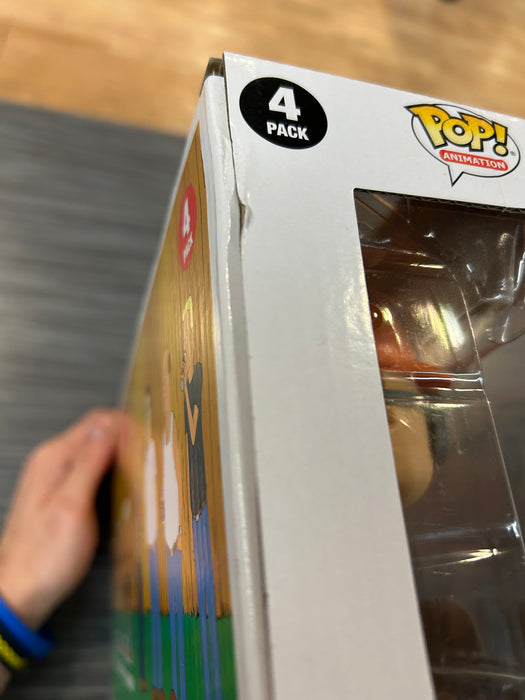 Funko POP! Animation: King of The Hill - Dale Gribble/ Hank Hill/ Bill Dauterive/ Boomhauer (Funko Sticker/Gamestop)(Damaged Box)[4 Pack]