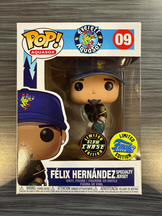 Funko POP! Aquasox: Everett Aquasox - Felix Hernandez [Specialty Jersey] (GiTD)(CHASE)(Funko Field)(Damaged Box) #09