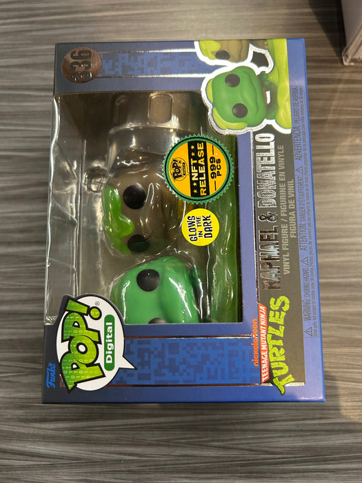 Funko POP! Digital: Teenage Mutant Ninja Turtles - Raphael & Donatello (NFT Release 999 PCS)(GiTD)(Damaged Box) #336