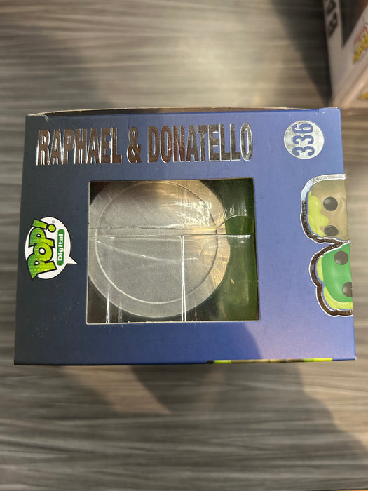 Funko POP! Digital: Teenage Mutant Ninja Turtles - Raphael & Donatello (NFT Release 999 PCS)(GiTD)(Damaged Box) #336