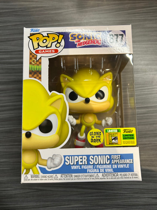 Funko POP! Games: Sonic the Hedgehog - Super Sonic [First Appearance](2022 SDCC)(GiTD)(Damaged Box)[B] #877
