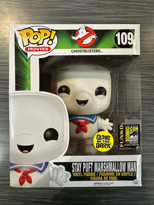 Funko POP! Movies: Ghostbusters - Stay Puft Marshmallow Man [6 Inch](2014 SDCC 2500 PCS)(GiTD)(Damaged Box) #109