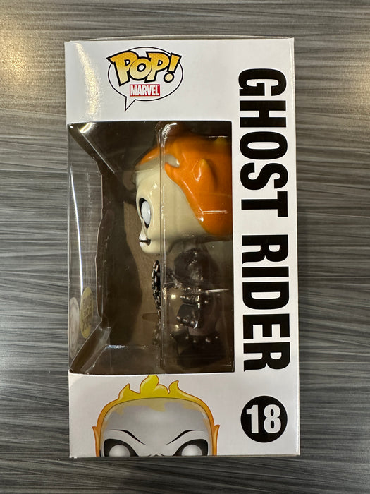 Funko POP! Marvel: Marvel Universe - Ghost Rider (GiTD)(Harrison's)(Damaged Box*) #18