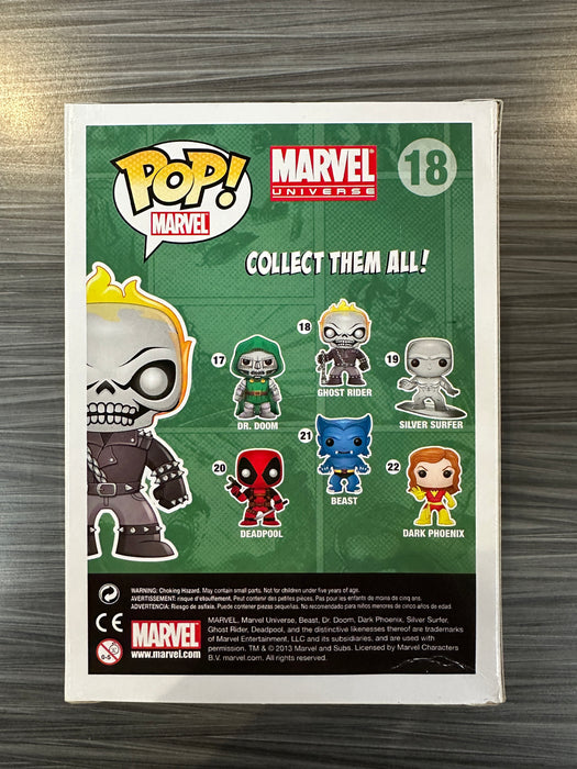 Funko POP! Marvel: Marvel Universe - Ghost Rider (GiTD)(Harrison's)(Damaged Box*) #18