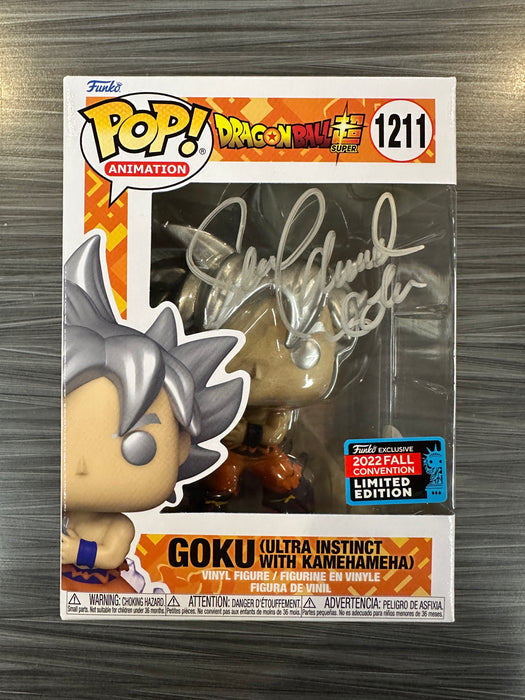 Funko POP! Animation: DragonBall Z - Goku [Ultra Instinct w/ Kamehameha] (2022 Fall Convention)(Signed/Sean Schemmel/PSA) #1211