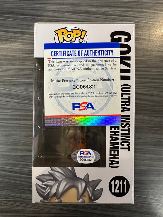 Funko POP! Animation: DragonBall Z - Goku [Ultra Instinct w/ Kamehameha] (2022 Fall Convention)(Signed/Sean Schemmel/PSA) #1211