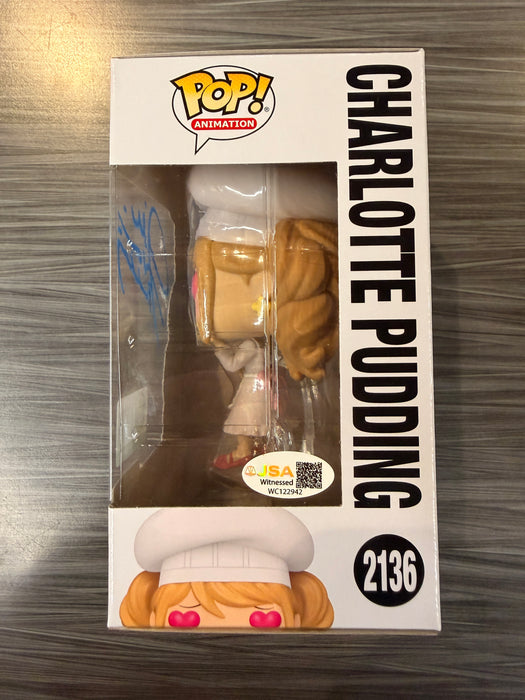 Funko POP! Animation: One Piece - Charlotte Pudding (Funko Sticker/Pre-Release Chalice)(Signed/Jill Harris/JSA) #213