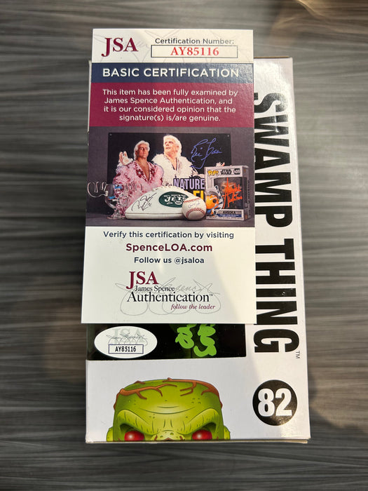 Funko POP! Heroes: Swamp Thing (PX Previews)(Scented)(Signed/Derek Mears/JSA)(Damaged Box) #82