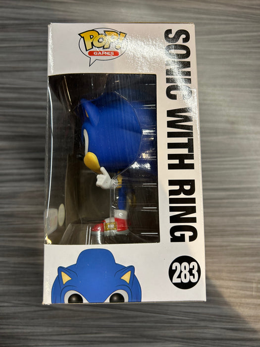 Funko POP! Games: Sonic The Hedgehog - Sonic with Ring (GiTD)(Toys R Us)(Damaged Box*) #283