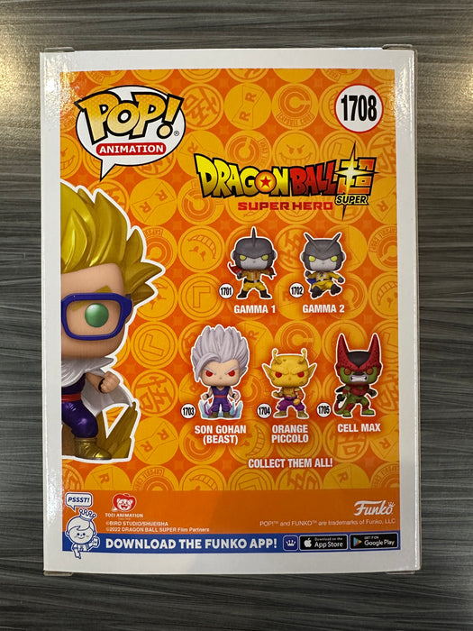 Funko POP! Animation: Dragon Ball Super - Super Saiyan Gohan In Cape (CHASE)(Pre-Release Chalice)(Damaged Box) #1708