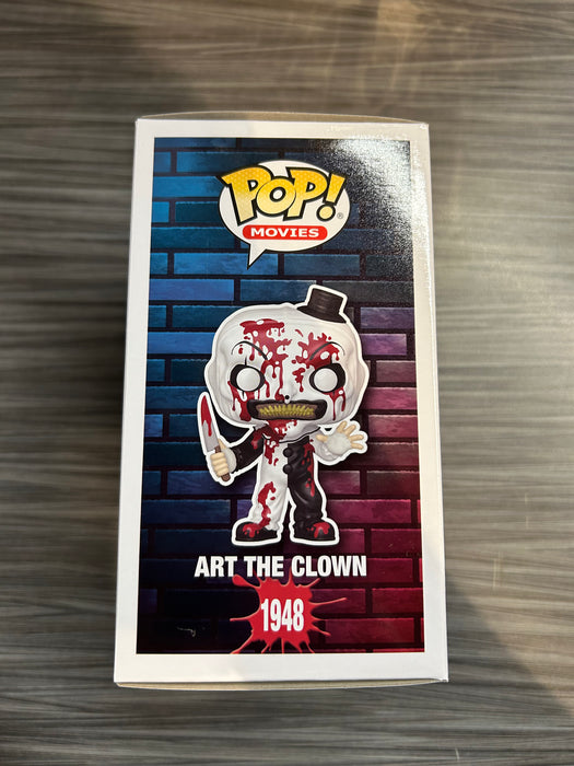 Funko POP! Movies: Terrifier 3 - Art The Clown (Entertainment Earth/Funko Sticker)(Blacklight CHASE)(Damaged Box) [A] #1948