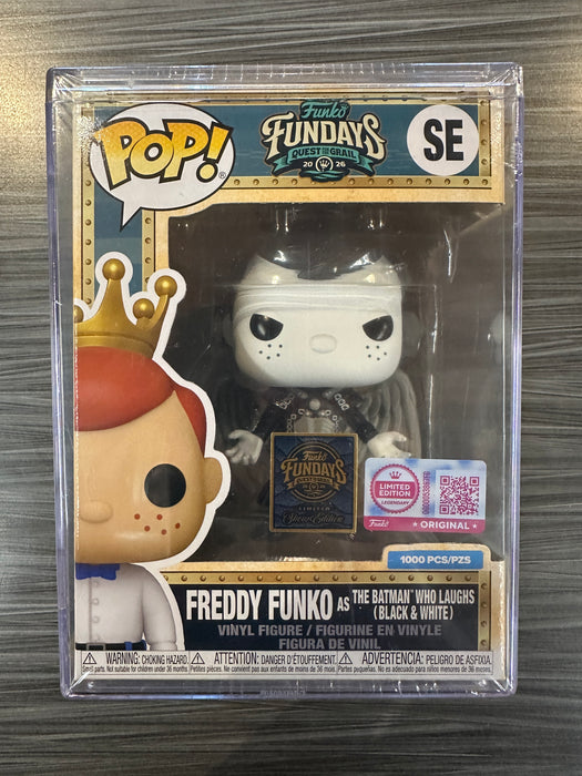 Funko POP! 2026 Fundays Quest For The Grail: Freddy Funko as The Batman Who Laughs [Black & White] (Funko Legendary/Show Edition)(1000 PCS)(Damaged Box) #SE