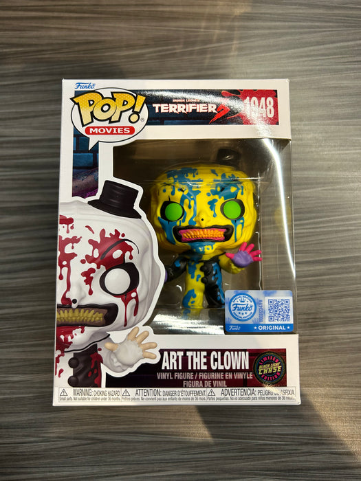 Funko POP! Movies: Terrifier 3 - Art The Clown (Entertainment Earth/Funko Sticker)(Blacklight CHASE)(Damaged Box) [C] #1948