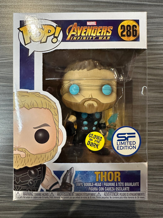 Funko POP! Marvel: Avengers Infinity War - Thor (GiTD)(SF Limited Edition)(Damaged Box) #286
