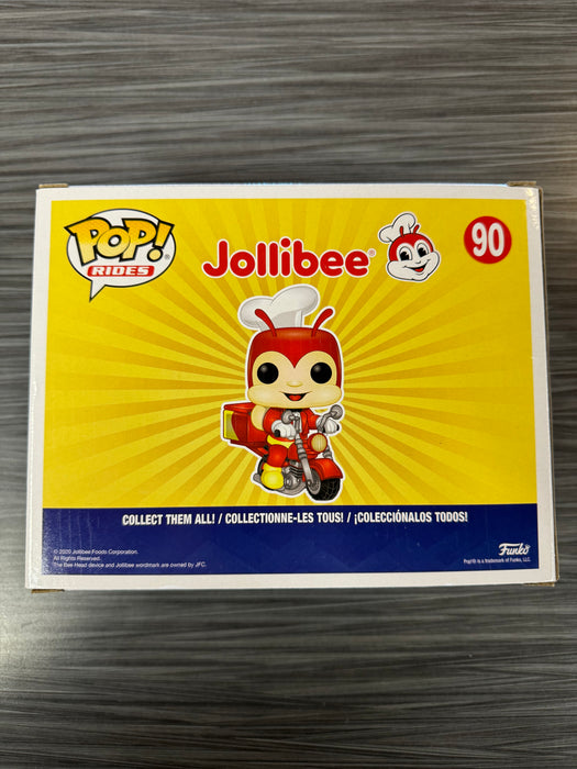 Funko POP! Rides: Jollibee - Jollibee on Delivery Bike (Jollibee Store Exclusive)(Damaged Box)[B] #90