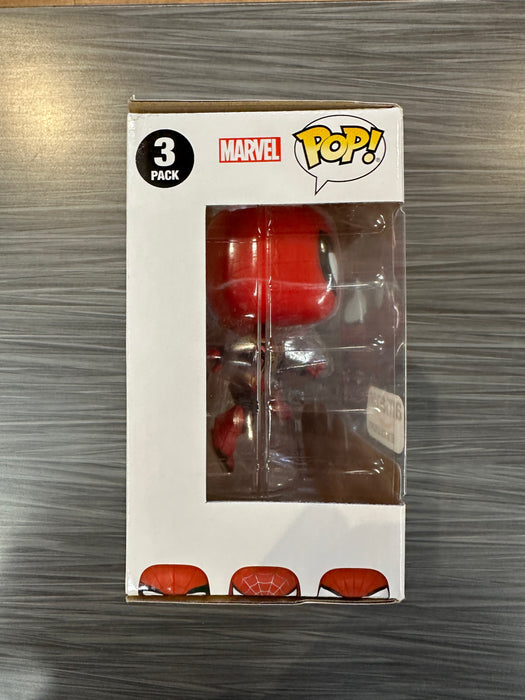 Funko POP! Marvel: Spider-Man No Way Home - Spider-Man/ Friendly Neighborhood Spider-Man/ The Amazing Spider-Man (Amazon)(Damaged Box) [3 Pack]
