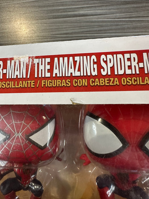 Funko POP! Marvel: Spider-Man No Way Home - Spider-Man/ Friendly Neighborhood Spider-Man/ The Amazing Spider-Man (Amazon)(Damaged Box) [3 Pack]