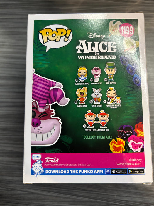 Funko POP! Disney: Alice In Wonderland - Cheshire Cat (GiTD)(Flocked)(CHASE)(Pop In A Box)(Damaged Box)[B] #1199