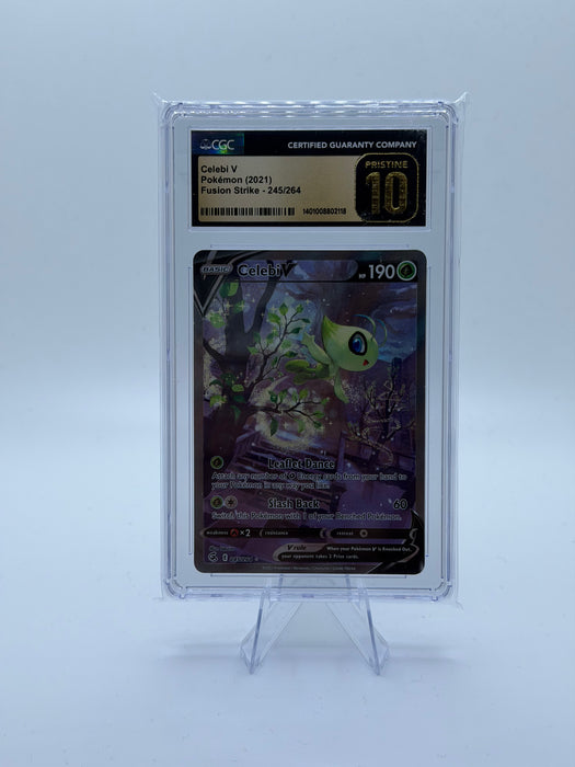 2021 POKEMON Fusion Strike Celebi V #245 [CGC PRISTINE 10]