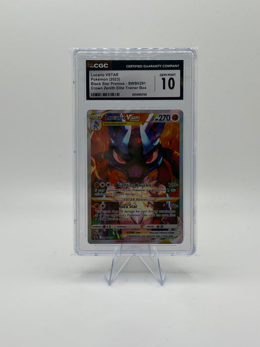 2023 POKEMON Crown Zenith ETB  Lucario VSTAR #SWSH291 [CGC GEM MINT 10]