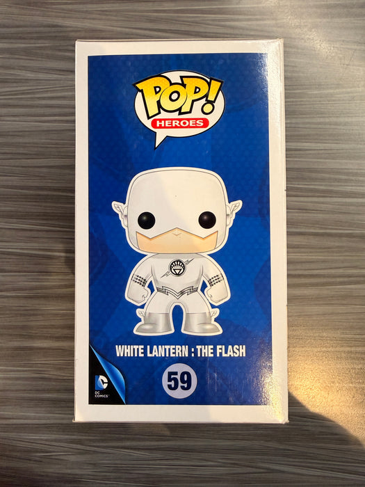 Funko POP! Heroes: DC Super Heroes - White Lantern: The Flash (GiTD)(Fugitive Toys)(Damaged Box) #59