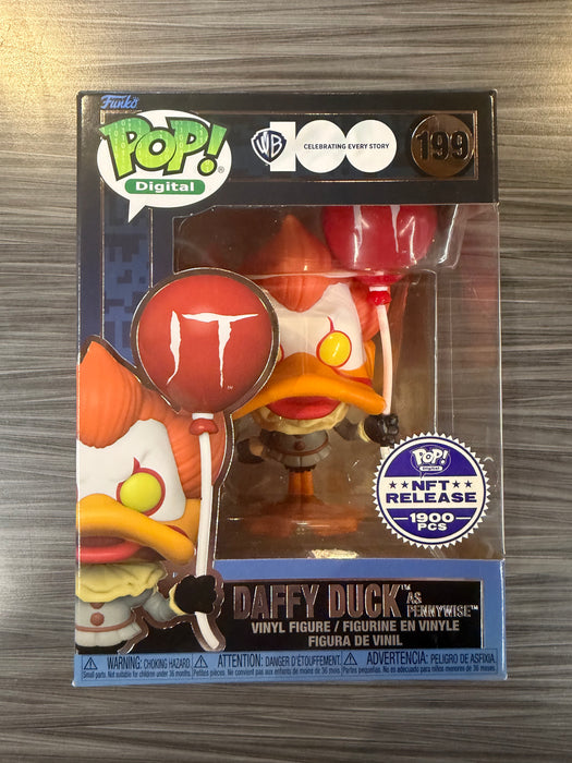 Funko POP! Digital: WB 100 - Daffy Duck as Pennywise (NFT Release 1900 PCS)(Damaged Box) #199