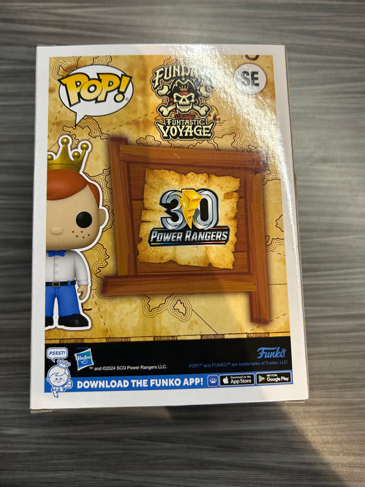 Funko POP! Freddy Funko As Blue Ranger [Metallic] (2024 Funtastic Voyage Show Edition 500 PCS)(Damaged Box) #SE