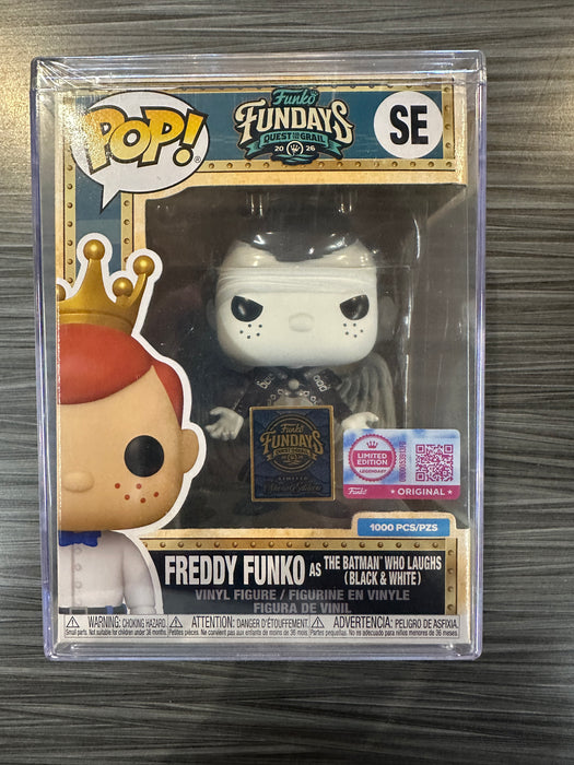 Funko POP! 2026 Fundays Quest For The Grail: Freddy Funko as The Batman Who Laughs [Black & White] (Funko Legendary/Show Edition)(1000 PCS)(Damaged Box)[B] #SE