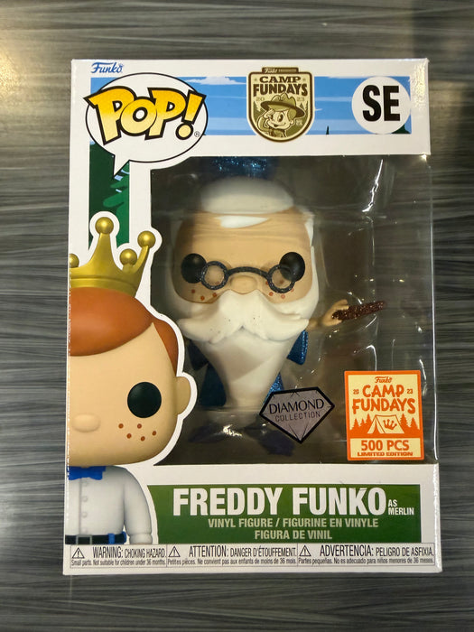 Funko POP! Camp Fundays: Freddy Funko As Merlin (Diamond)(2023 Camp Fundays Online Sticker)(500PCS)(Damaged Box) #SE