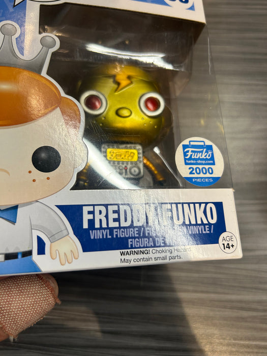 Funko POP! Freddy Funko Robot (Funko 2000PCS)(Gold)(Damaged Box) #08