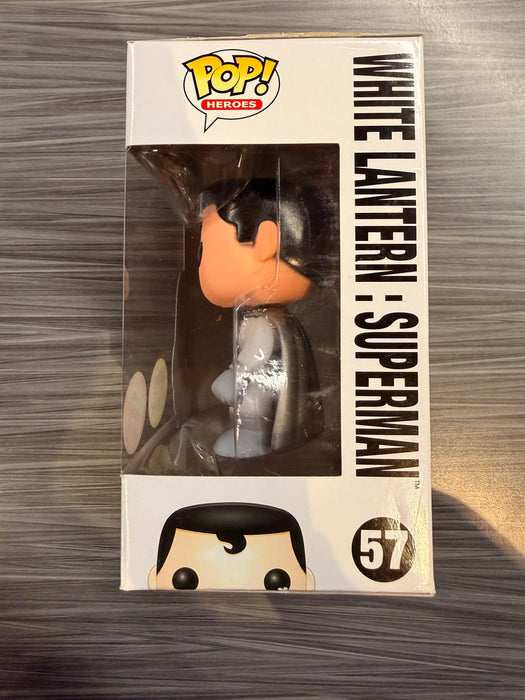 Funko POP! Heroes: Super Heroes - White Lantern: Superman (GiTD)(Fugitive Toys)(Damaged Box) #57